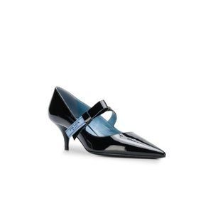 Prada Leather Etiquette 55 Kitten Heel Pumps SS19